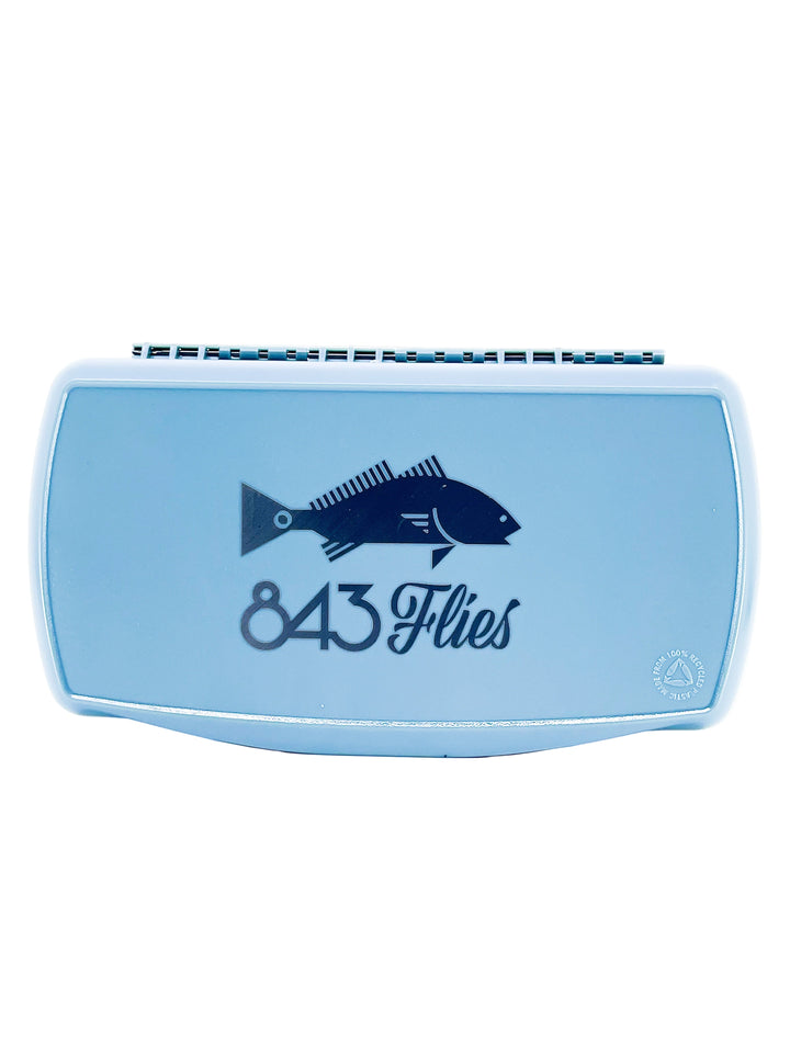 FishPond Tacky Pescador Fly Box - Large - Dynamic Foam - Smoke Grey w/ 843 Flies Redfish (CUSTOM)