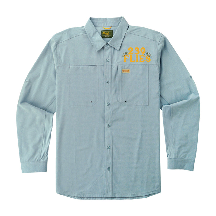 Marsh Wear Lenwood Tech Longsleeve Shirt - Tourmaline w/239Flies Logo