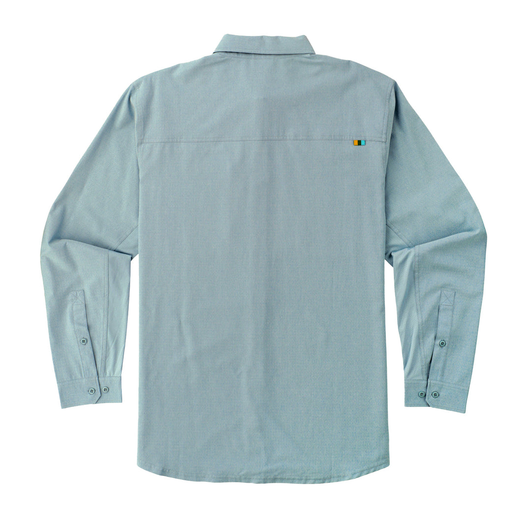 Marsh Wear Lenwood Tech Longsleeve Shirt - Tourmaline w/239Flies Logo