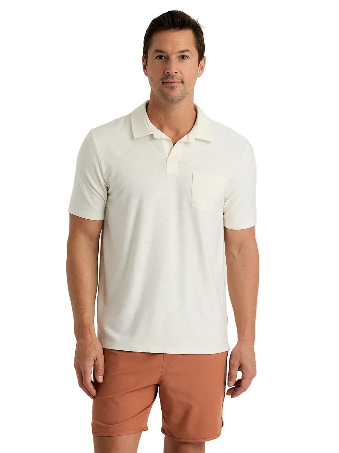 Free Fly Men's Bamboo Slub Polo ll - Sea Salt