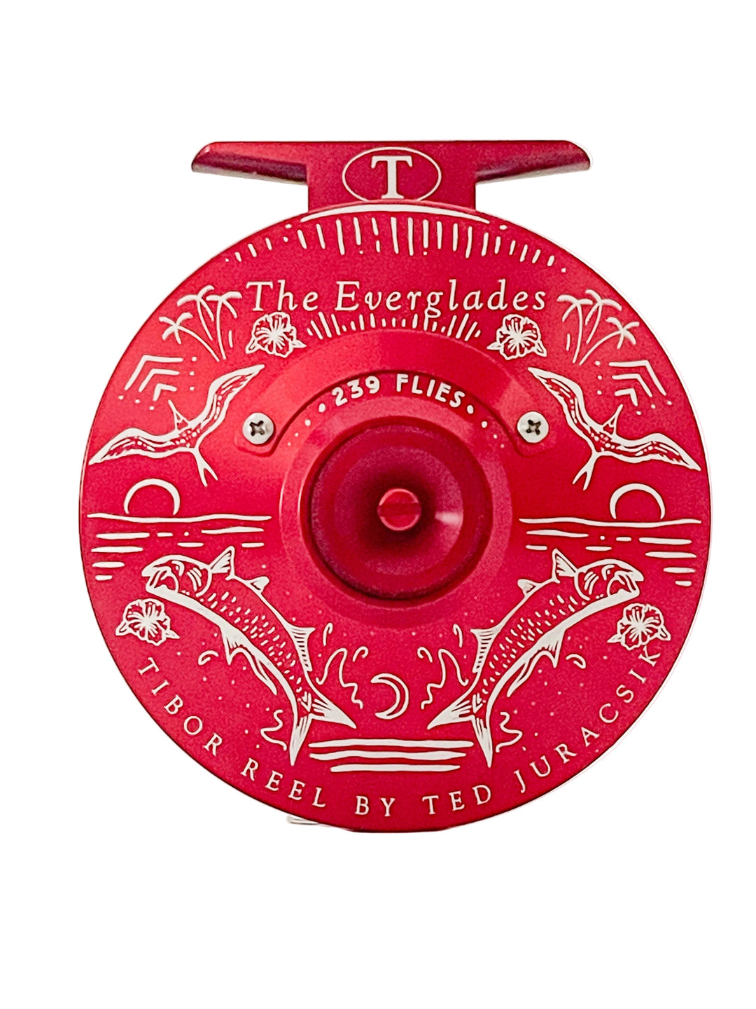 Tibor Everglades - Crimson Red w/ 239 Bre Drake Tarpon Art (IN STOCK)