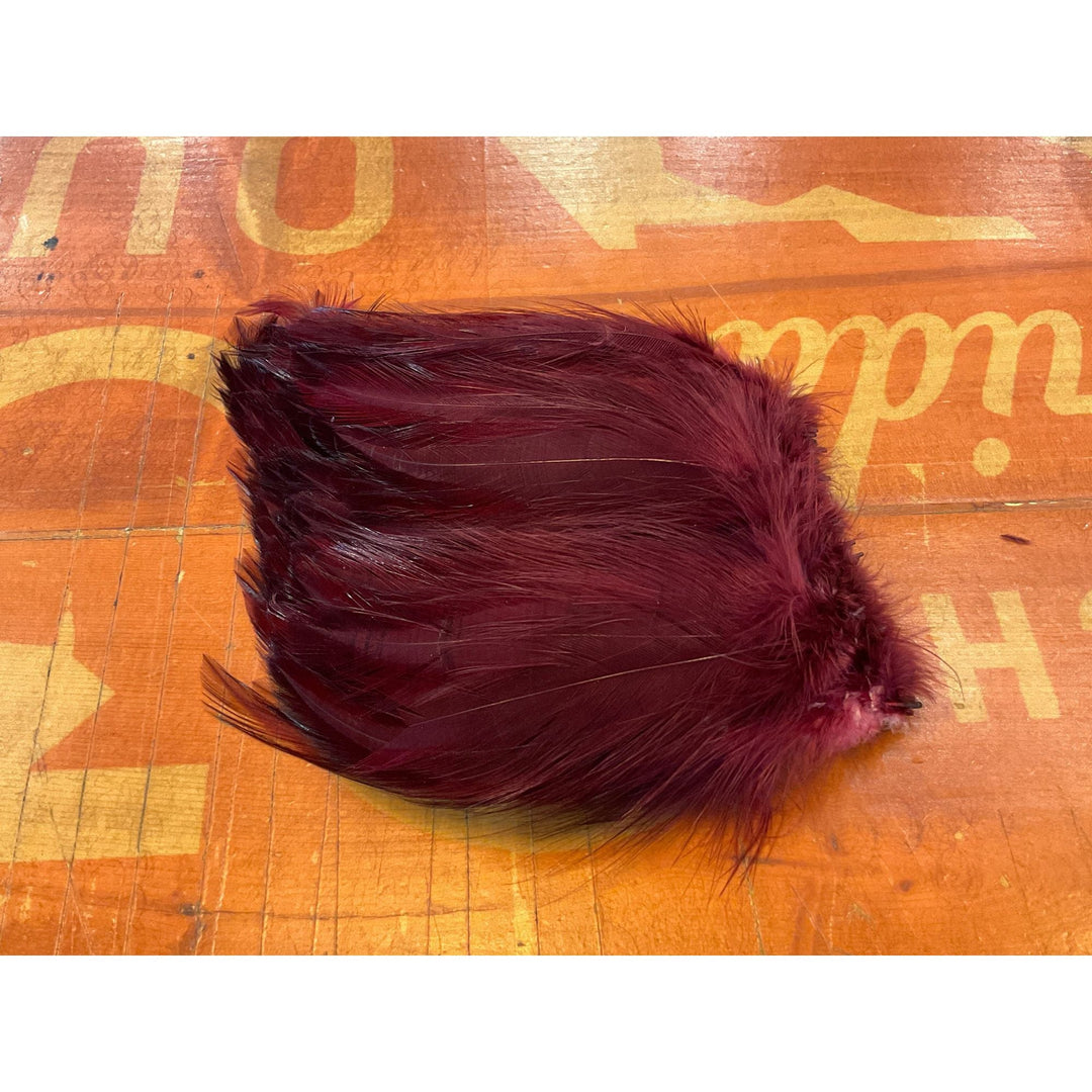 Strung Neck Hackle -  Wine