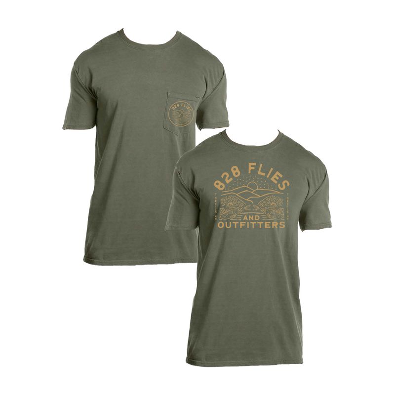 828 Brown Riser Pocket Tee