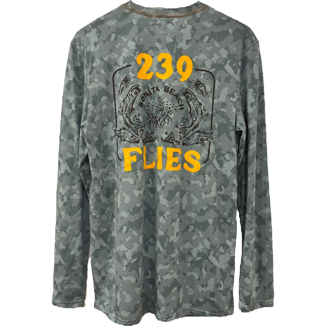 Marsh Wear Buxton Hagood Crewneck Trellis Foxhole Camo w/239Flies Everglades Slam Art