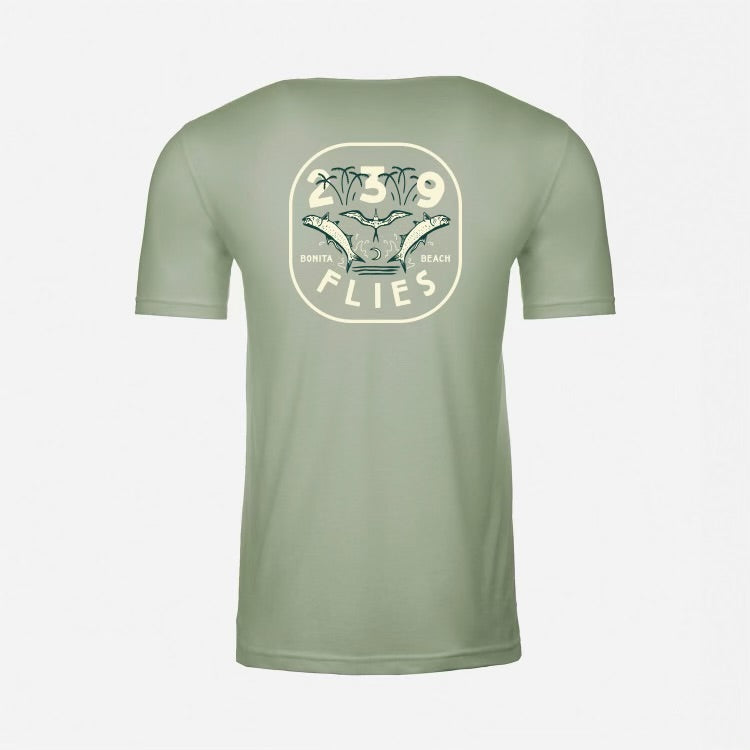 239 Flies X Bre Drake Tee Shirt  Green Tarpon