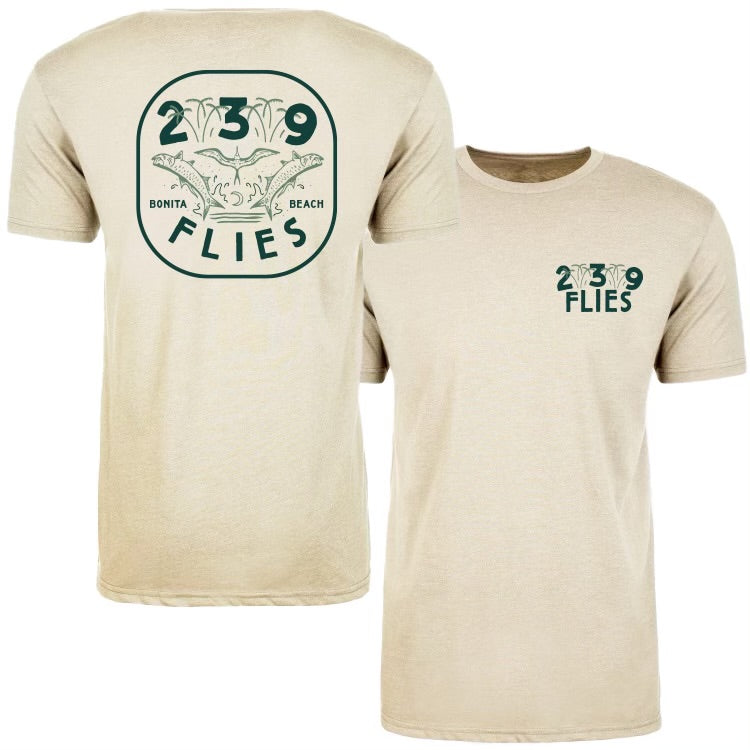239 Flies X Bre Drake Tee Shirt - Tan Tarpon