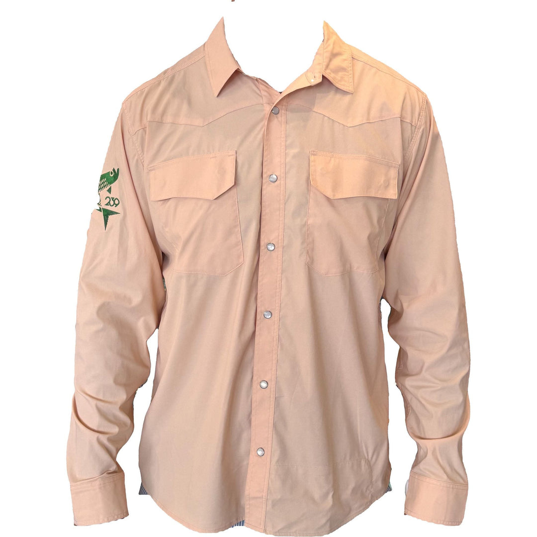 Simms Big Sky LS Shirt - Antigua w/239Flies Jumping Tarpon Logo on the Sleeve