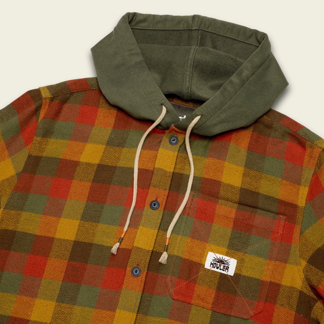 Howler Brothers - Salvo Hooded Blanket Flannel : Grice Plaid : Hayride