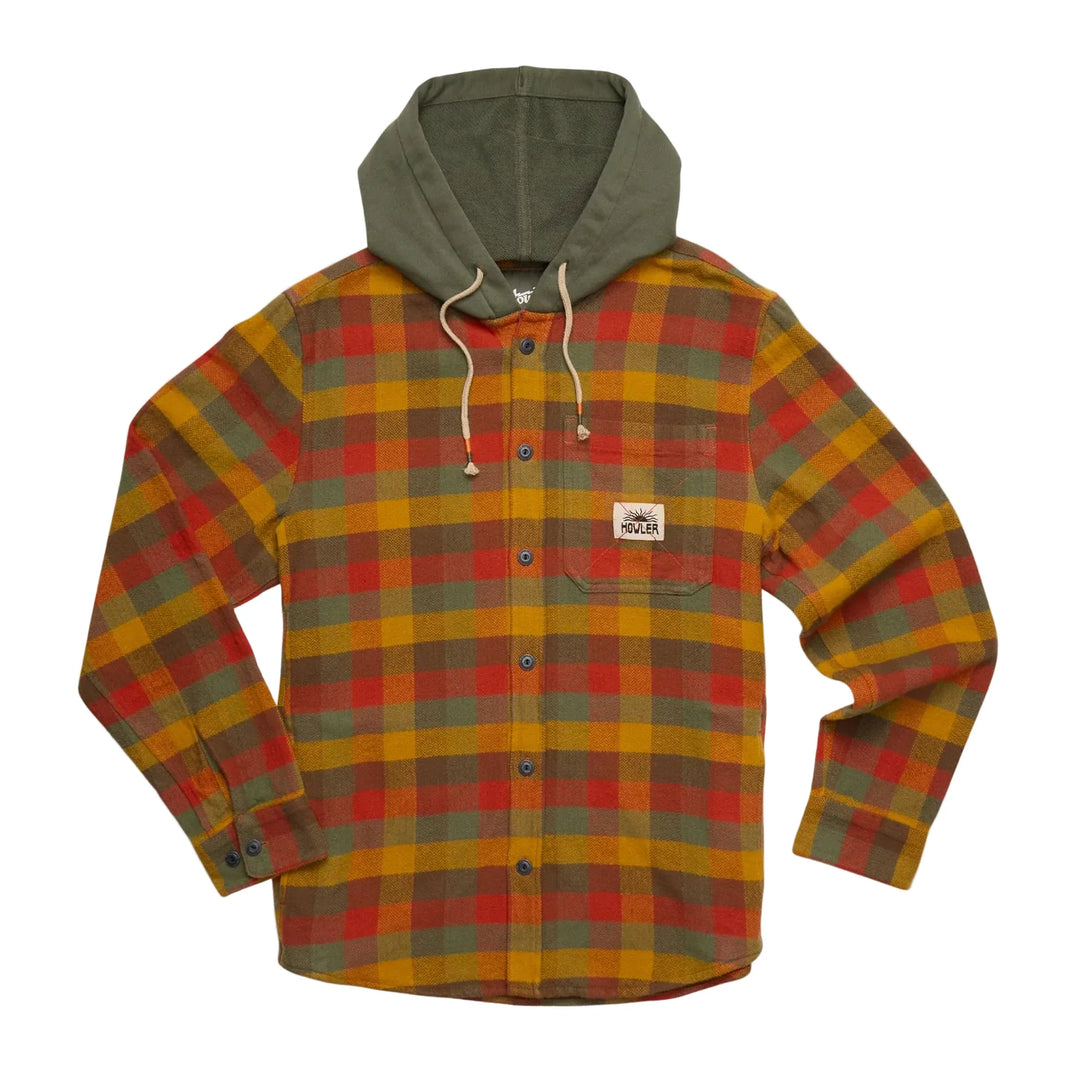 Howler Brothers - Salvo Hooded Blanket Flannel : Grice Plaid : Hayride