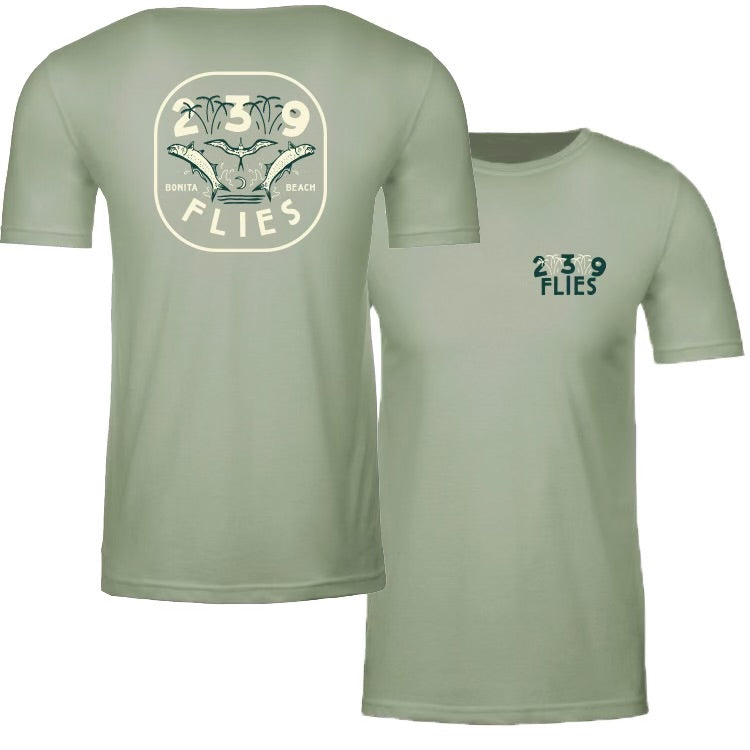 239 Flies X Bre Drake Tee Shirt  Green Tarpon