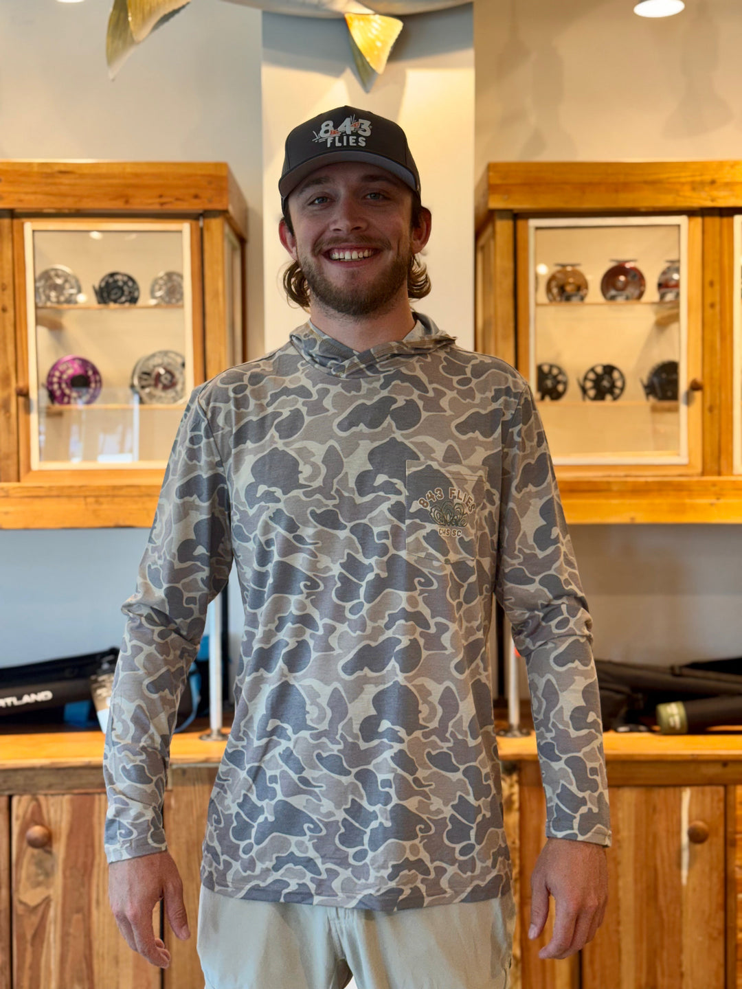 843 Flies Hygge Hoodie - Oyster Bar