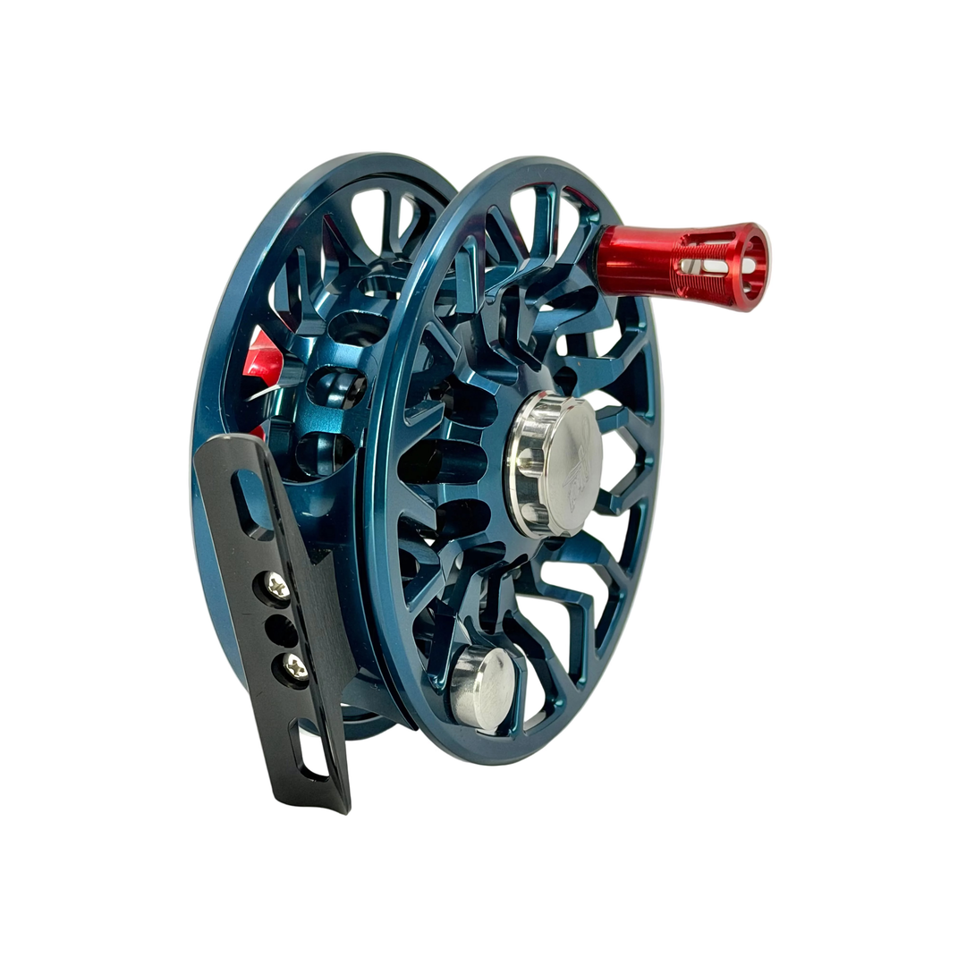 Abel SDS 7/8 Ported - Deep Blue wRed Drag Knob & Handle (IN STOCK)(CUTSOM)