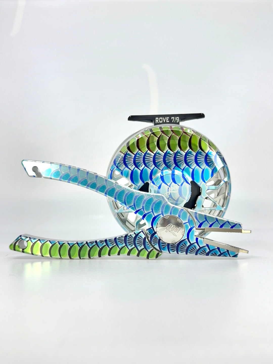 Abel Reels SDS 11/12 - Platinum w/ Blue Drag Knob & Red Handle  (IN STOCK)