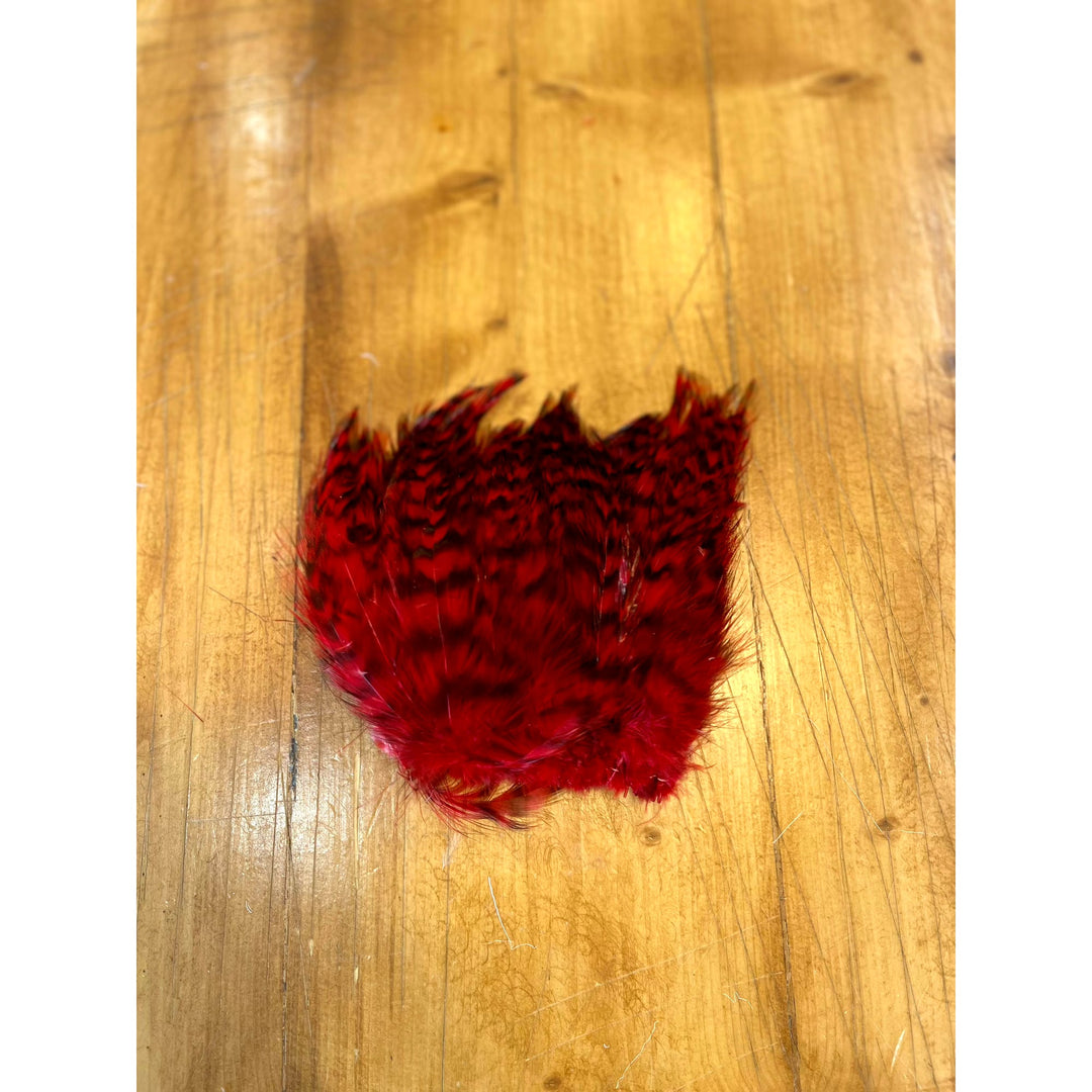 Barred Strung Neck Hackle - Red