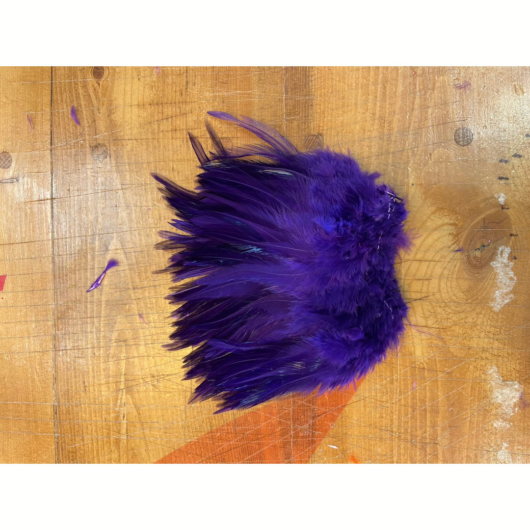 Strung Neck Hackle -  Purple