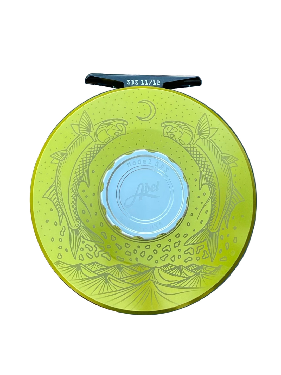 Abel SDS 11/12 Solid - Lime Green w/ Moondance Finish & Platinum Drag Knob / Handle (IN STOCK)