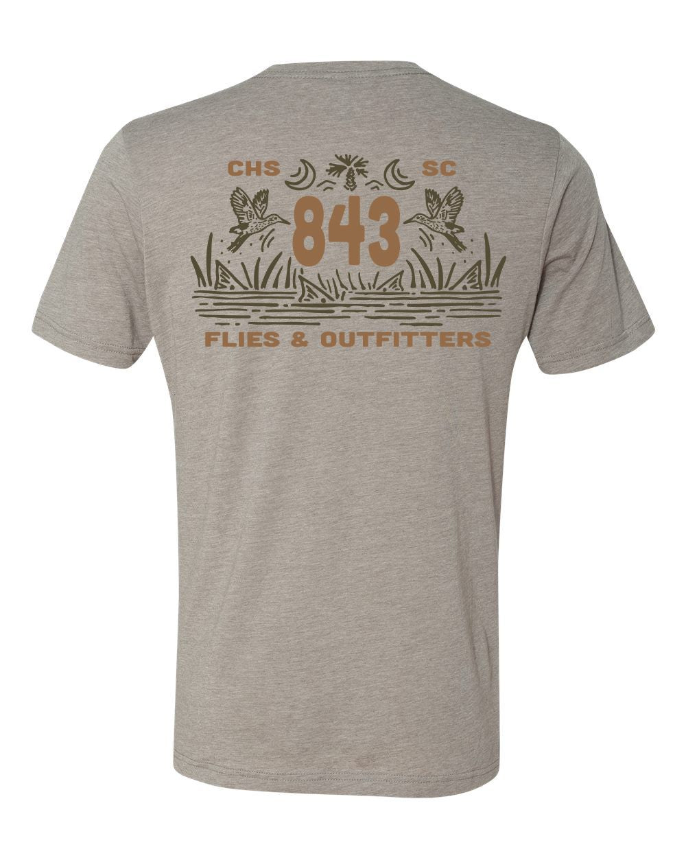 843 Flies X Bre Drake Tee Shirt - Oyster Bar