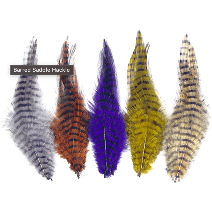 MFC Barred Saddle Hackle - All Colors