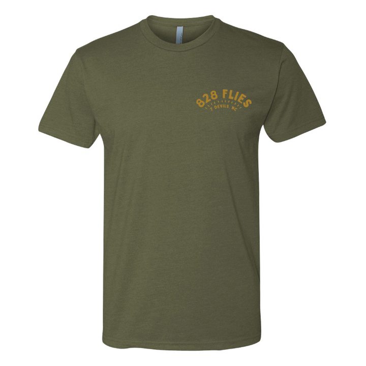 828 Flies X Tee Shirt Gold Rush 2 - Military Green