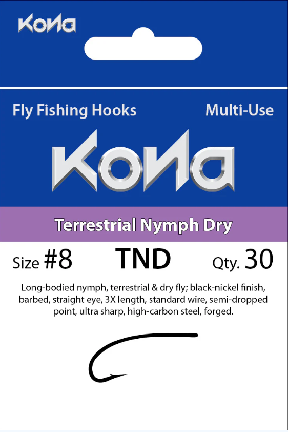 Kona - Kona Terrestrial Nymph Dry (TND) hook