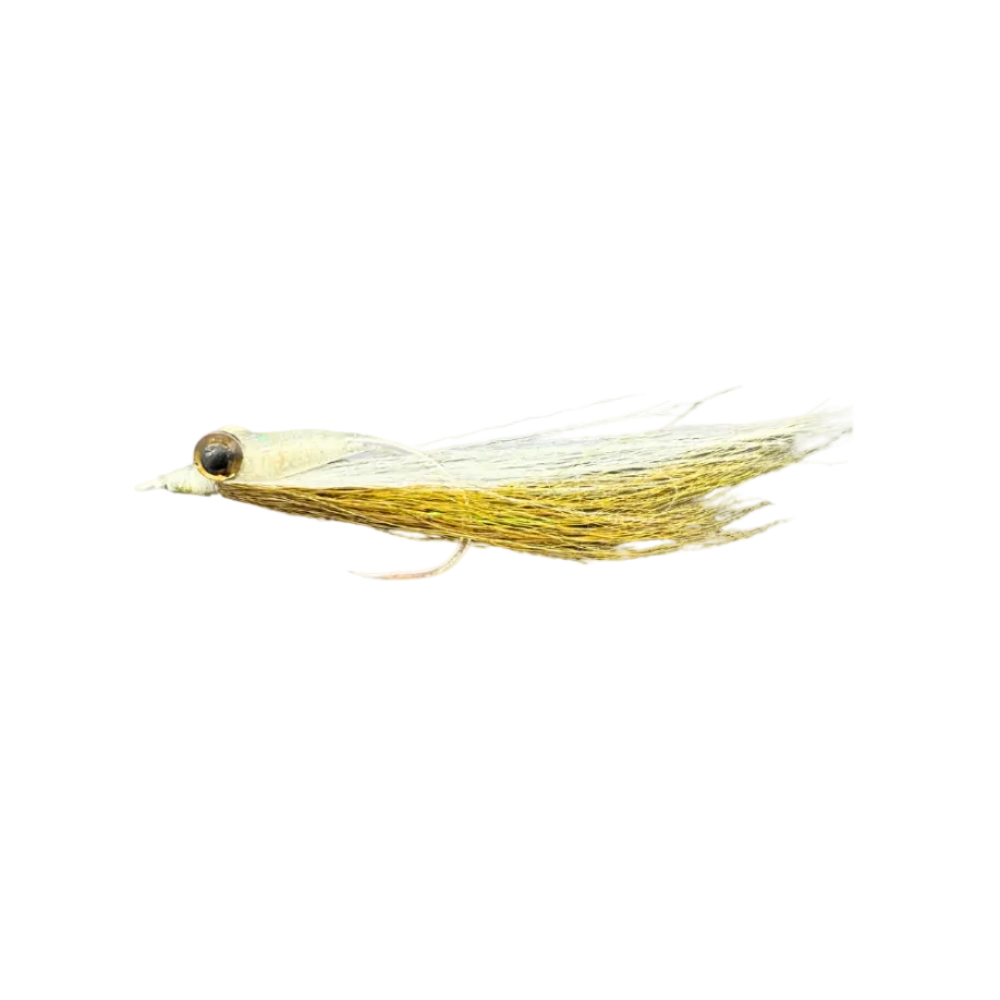 FS Clouser Minnow Olive & White #2