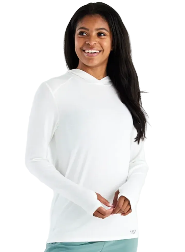 Free Fly Women's Bamboo Shade Hoodie II - Bright White