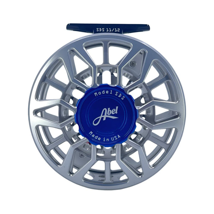 Abel Reels SDS 11/12 - Platinum w/ Blue Drag Knob & Red Handle  (IN STOCK)