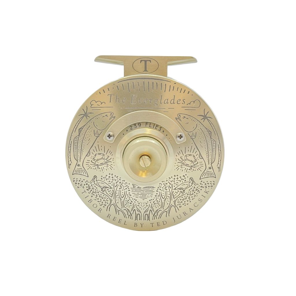Tibor Everglades - Satin Gold w/ 239 Bre Drake Redfish Art (CUSTOM) (IN STOCK)