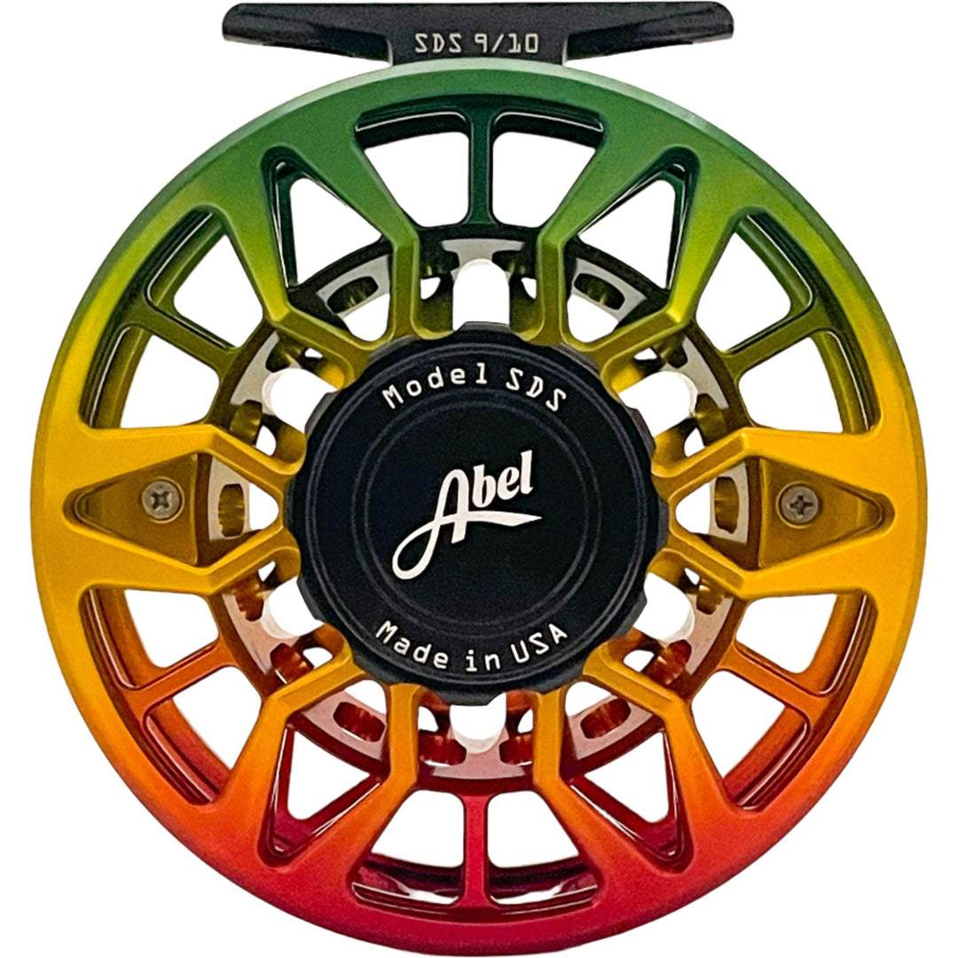 Abel Reels SDS 9/10 Ported Rasta Fade w/ Black Drag Knob & Red Handle (CUSTOM IN STOCK)