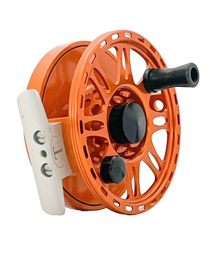 Tibor Everglades - Sunset Orange w/ Frost Silver Small Parts & 239 Bre Drake Redfish Art (IN STOCK)