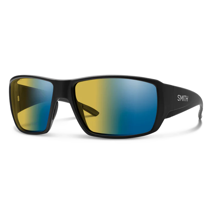 Smith Guide's Choice - Matte Black + ChromaPop Glass Polarchromic Yellow Blue Mirror (IN STOCK)