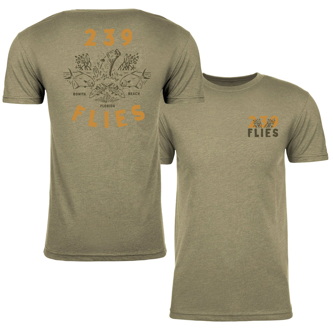 239 Flies X Bre Drake Tee Shirt- Grand Slam Olive
