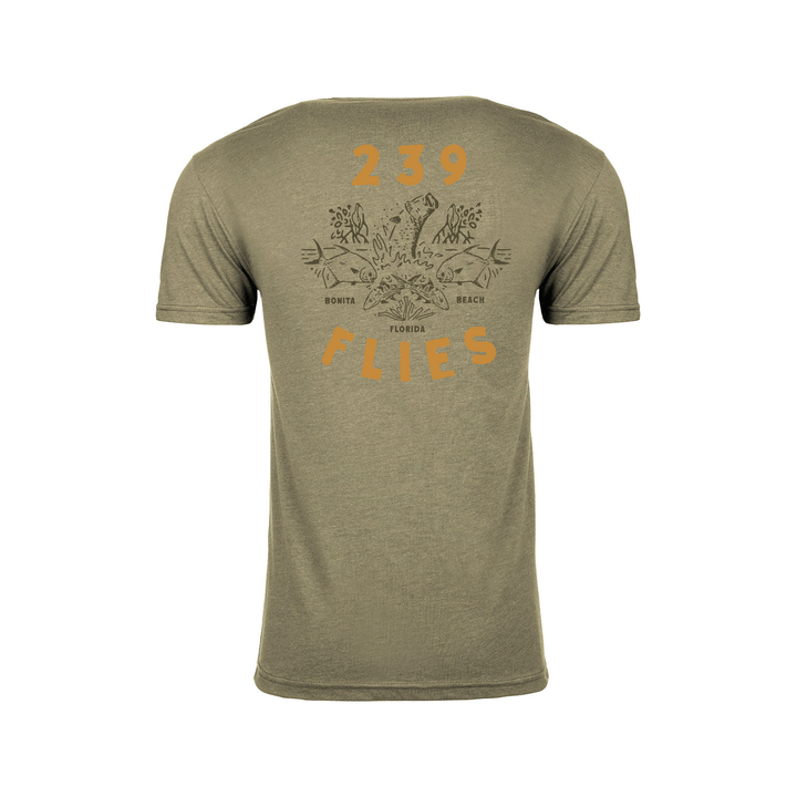 239 Flies X Bre Drake Tee Shirt- Grand Slam Olive